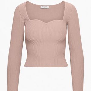 NWOT Babaton Sculpt Knit SweetheartTop